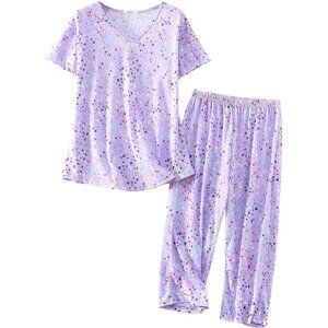 Womens Pajama Sets - Capri Pajamas for Women Set Plus Size Sleepwear